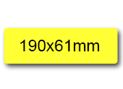 wereinaristea EtichetteAutoadesive, 190x61(61x190mm) Carta GIALLO, adesivo Permanente, angoli arrotondati, per ink-jet, laser e fotocopiatrici, su foglio A4 (210x297mm) bra3140GI