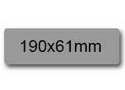wereinaristea EtichetteAutoadesive, 190x61(61x190mm) Carta GRIGIO, adesivo Permanente, angoli arrotondati, per ink-jet, laser e fotocopiatrici, su foglio A4 (210x297mm) bra3140gr