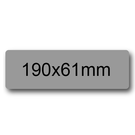 wereinaristea EtichetteAutoadesive, 190x61(61x190mm) Carta GRIGIO, adesivo Permanente, angoli arrotondati, per ink-jet, laser e fotocopiatrici, su foglio A4 (210x297mm).