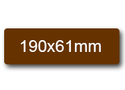 wereinaristea EtichetteAutoadesive, 190x61(61x190mm) Carta MARRONE, adesivo Permanente, angoli arrotondati, per ink-jet, laser e fotocopiatrici, su foglio A4 (210x297mm) bra3140MA