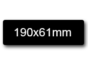 wereinaristea EtichetteAutoadesive, 190x61(61x190mm) Carta NERO, adesivo Permanente, angoli arrotondati, per ink-jet, laser e fotocopiatrici, su foglio A4 (210x297mm).