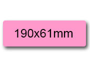 wereinaristea EtichetteAutoadesive, 190x61(61x190mm) Carta ROSA, adesivo Permanente, angoli arrotondati, per ink-jet, laser e fotocopiatrici, su foglio A4 (210x297mm) bra3140RS
