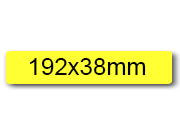 wereinaristea EtichetteAutoadesive, 192x38(38x192mm) Carta GIALLO, adesivo Permanente, angoli arrotondati, per ink-jet, laser e fotocopiatrici, su foglio A4 (210x297mm).