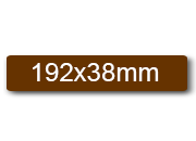 wereinaristea EtichetteAutoadesive, 192x38(38x192mm) Carta MARRONE, adesivo Permanente, angoli arrotondati, per ink-jet, laser e fotocopiatrici, su foglio A4 (210x297mm).