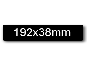 wereinaristea EtichetteAutoadesive, 192x38(38x192mm) Carta NERO, adesivo Permanente, angoli arrotondati, per ink-jet, laser e fotocopiatrici, su foglio A4 (210x297mm) bra3141NE