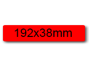wereinaristea EtichetteAutoadesive, 192x38(38x192mm) Carta ROSSO, adesivo Permanente, angoli arrotondati, per ink-jet, laser e fotocopiatrici, su foglio A4 (210x297mm) bra3141RO