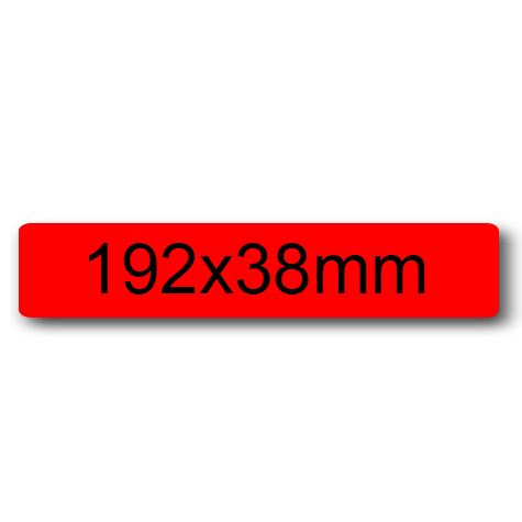 wereinaristea EtichetteAutoadesive, 192x38(38x192mm) Carta ROSSO, adesivo Permanente, angoli arrotondati, per ink-jet, laser e fotocopiatrici, su foglio A4 (210x297mm).