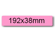 wereinaristea EtichetteAutoadesive, 192x38(38x192mm) Carta ROSA, adesivo Permanente, angoli arrotondati, per ink-jet, laser e fotocopiatrici, su foglio A4 (210x297mm) bra3141RS
