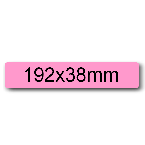 wereinaristea EtichetteAutoadesive, 192x38(38x192mm) Carta ROSA, adesivo Permanente, angoli arrotondati, per ink-jet, laser e fotocopiatrici, su foglio A4 (210x297mm).