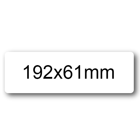 wereinaristea EtichetteAutoadesive, COPRENTE, 192x61(61x192mm) Carta BIANCO, adesivo Permanente, angoli arrotondati, per ink-jet, laser e fotocopiatrici, su foglio A4 (210x297mm).