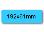 wereinaristea EtichetteAutoadesive, 192x61(61x192mm) Carta AZZURRO, adesivo Permanente, angoli arrotondati, per ink-jet, laser e fotocopiatrici, su foglio A4 (210x297mm) bra3142AZ