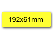 wereinaristea EtichetteAutoadesive, 192x61(61x192mm) Carta GIALLO, adesivo Permanente, angoli arrotondati, per ink-jet, laser e fotocopiatrici, su foglio A4 (210x297mm) bra3142GI