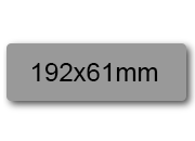 wereinaristea EtichetteAutoadesive, 192x61(61x192mm) Carta GRIGIO, adesivo Permanente, angoli arrotondati, per ink-jet, laser e fotocopiatrici, su foglio A4 (210x297mm).