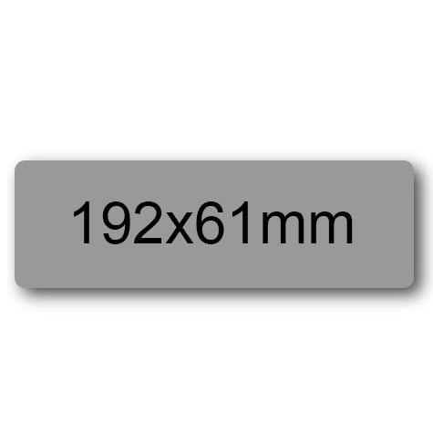 wereinaristea EtichetteAutoadesive, 192x61(61x192mm) Carta GRIGIO, adesivo Permanente, angoli arrotondati, per ink-jet, laser e fotocopiatrici, su foglio A4 (210x297mm).