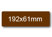 wereinaristea EtichetteAutoadesive, 192x61(61x192mm) Carta MARRONE, adesivo Permanente, angoli arrotondati, per ink-jet, laser e fotocopiatrici, su foglio A4 (210x297mm) bra3142MA