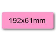 wereinaristea EtichetteAutoadesive, 192x61(61x192mm) Carta ROSA, adesivo Permanente, angoli arrotondati, per ink-jet, laser e fotocopiatrici, su foglio A4 (210x297mm) bra3142RS