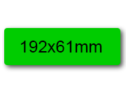 wereinaristea EtichetteAutoadesive, 192x61(61x192mm) Carta VERDE, adesivo Permanente, angoli arrotondati, per ink-jet, laser e fotocopiatrici, su foglio A4 (210x297mm) bra3142VE