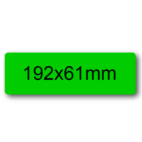 wereinaristea EtichetteAutoadesive, 192x61(61x192mm) Carta VERDE, adesivo Permanente, angoli arrotondati, per ink-jet, laser e fotocopiatrici, su foglio A4 (210x297mm).