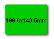 wereinaristea EtichetteAutoadesive, 199,6x143,5(143,5x199,6mm) Carta AZZURRO, adesivo Permanente, angoli arrotondati, per ink-jet, laser e fotocopiatrici, su foglio A4 (210x297mm).