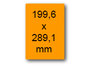 wereinaristea EtichetteAutoadesive, 199,6x289,1(289,1x199,6mm) Carta ARANCIONE, adesivo Permanente, angoli arrotondati, per ink-jet, laser e fotocopiatrici, su foglio A4 (210x297mm).