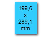 wereinaristea EtichetteAutoadesive, 199,6x289,1(289,1x199,6mm) Carta AZZURRO, adesivo Permanente, angoli arrotondati, per ink-jet, laser e fotocopiatrici, su foglio A4 (210x297mm).