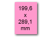 wereinaristea EtichetteAutoadesive, 199,6x289,1(289,1x199,6mm) Carta ROSA, adesivo Permanente, angoli arrotondati, per ink-jet, laser e fotocopiatrici, su foglio A4 (210x297mm).