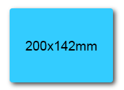 wereinaristea EtichetteAutoadesive, 200x142(142x200mm) Carta AZZURRO, adesivo Permanente, angoli arrotondati, per ink-jet, laser e fotocopiatrici, su foglio A4 (210x297mm) bra3146AZ