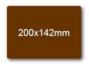 wereinaristea EtichetteAutoadesive, 200x142(142x200mm) Carta MARRONE, adesivo Permanente, angoli arrotondati, per ink-jet, laser e fotocopiatrici, su foglio A4 (210x297mm).