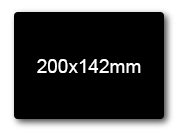 wereinaristea EtichetteAutoadesive, 200x142(142x200mm) Carta NERO, adesivo Permanente, angoli arrotondati, per ink-jet, laser e fotocopiatrici, su foglio A4 (210x297mm) bra3146NE