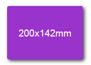 wereinaristea EtichetteAutoadesive, 200x142(142x200mm) Carta VIOLA, adesivo Permanente, angoli arrotondati, per ink-jet, laser e fotocopiatrici, su foglio A4 (210x297mm).
