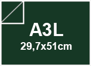 carta CartaLiscia Zanders verdeSCURO, 125gr, a3l per rilegatura, cartonaggio, formato a3l (29,7x50cm), 125 grammi x mq BRA3157a3l