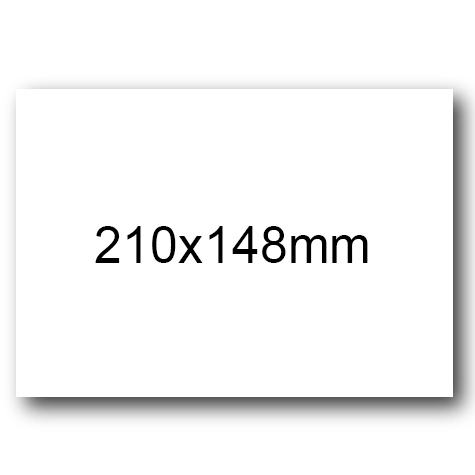 wereinaristea EtichetteAutoadesive, PoliestereBIANCOopaco, 210x148(148x210mm) BIANCO, adesivo PERMANENTE, angoli a spigolo, per laser e fotocopiatrici, su foglio A4 (210x297mm).