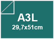 carta SimilTela Luxus verdeBRILLANTE, 125gr, a3l per rilegatura, cartonaggio, formato a3l (29,7x50cm), 125 grammi x mq BRA3169a3l