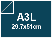carta SimilTela Luxus TURCHESE, 125gr, a3l per rilegatura, cartonaggio, formato a3l (29,7x50cm), 125 grammi x mq BRA3175a3l
