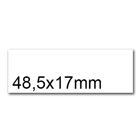 wereinaristea EtichetteAutoadesive, 48,5x17(17x48,5mm) Carta BIANCO, adesivo Permanente, angoli a spigolo, per ink-jet, laser e fotocopiatrici, su foglio A4 (210x297mm).