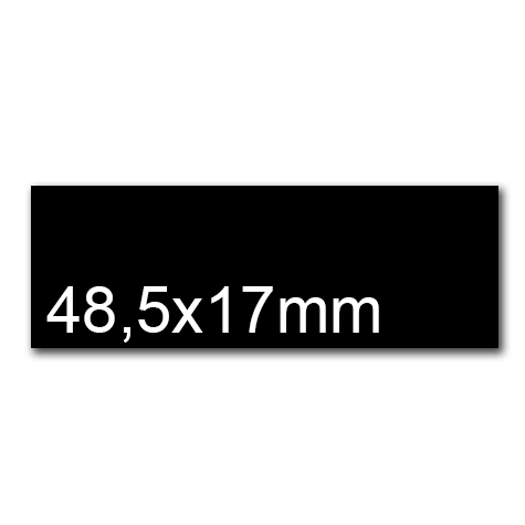 wereinaristea EtichetteAutoadesive, 48,5x17(17x48,5mm) Carta NERO, adesivo Permanente, angoli a spigolo, per ink-jet, laser e fotocopiatrici, su foglio A4 (210x297mm).