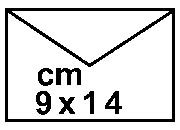 carta Busta 9x14cm, Lembo gommato Bianco, patella a punta, formato busta 9x14 (14x9cm), 90grammi x mq BRA3297
