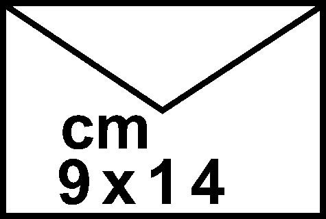 carta Busta 9x14cm, Lembo gommato Bianco, patella a punta, formato busta 9x14 (14x9cm), 90grammi x mq.