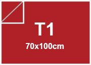 carta Cartoncino Burano FUOCO, t1, 200gr Rosso Fuoco 79, formato t1 (70x100cm), 200grammi x mq BRA3348t1
