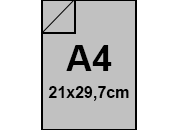 carta Cartoncino a specchio ARGENTO formato A4 (21x29,7cm), 250grammi x mq, retro 80grammi x mq bra3320
