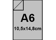 carta Cartoncino a specchio Argento, formato A6 (10,5x14,8cm), 250grammi x mq, retro 80grammi x mq bra3320A6