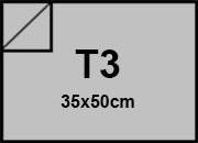 carta Cartoncino a specchio Argento, formato T3 (35x50cm), 250grammi x mq, retro 80grammi x mq bra3320T3