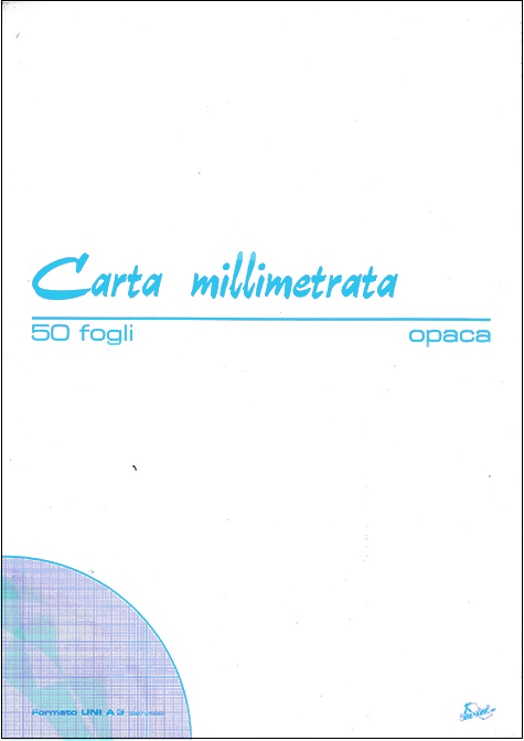 gbc BloccoMillimeterPapier, 50fogli formatoA3 (29,7x42cm) in carta OPACA finissima, colore stampa: Azzurro, legatura: Collato in testa, foliazione: 50 fogli, carta da 85gr. Stampa differenziata per i quadrati da 1mm, 5mm e 10mm.