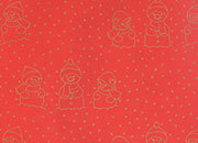 carta Carta Regalo rossa pupazzi di neve Carta patinata da 65gr/mq. Formato: 100x70cm.
