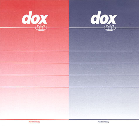acco Etichetta di ricambio per dorso Dox ROSSO-BLU (1 lato rosso, 1 lato blu), 92x164 mm, per dox dorso 8 cm.