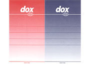 acco Etichetta di ricambio per dorso Dox ROSSO/BLU (1 lato rosso, 1 lato blu), 92x164 mm, per dox dorso 8 cm.