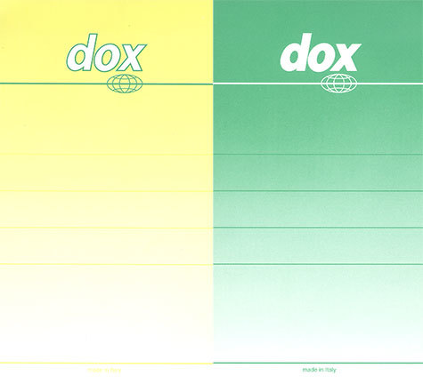 acco Etichetta di ricambio per dorso Dox GIALLO-VERDE (1 lato giallo, 1 lato verde), 92x164 mm, per dox dorso 8 cm.