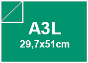 carta SimilTela Zanders 143verdeSMERALDO, 125gr, a3l per rilegatura, cartonaggio, formato a3l (29,7x50cm), 125 grammi x mq.