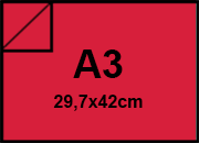 carta Cartoncino SirioFedrigoni VERMIGLIO. a3. 210gr formato a3 (29,7x42cm), 210grammi x mq BRA367a3