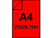 carta Cartoncino SirioFedrigoni ROSSO. A4. 210gr formato A4 (21x29,7cm), 210grammi x mq bra364